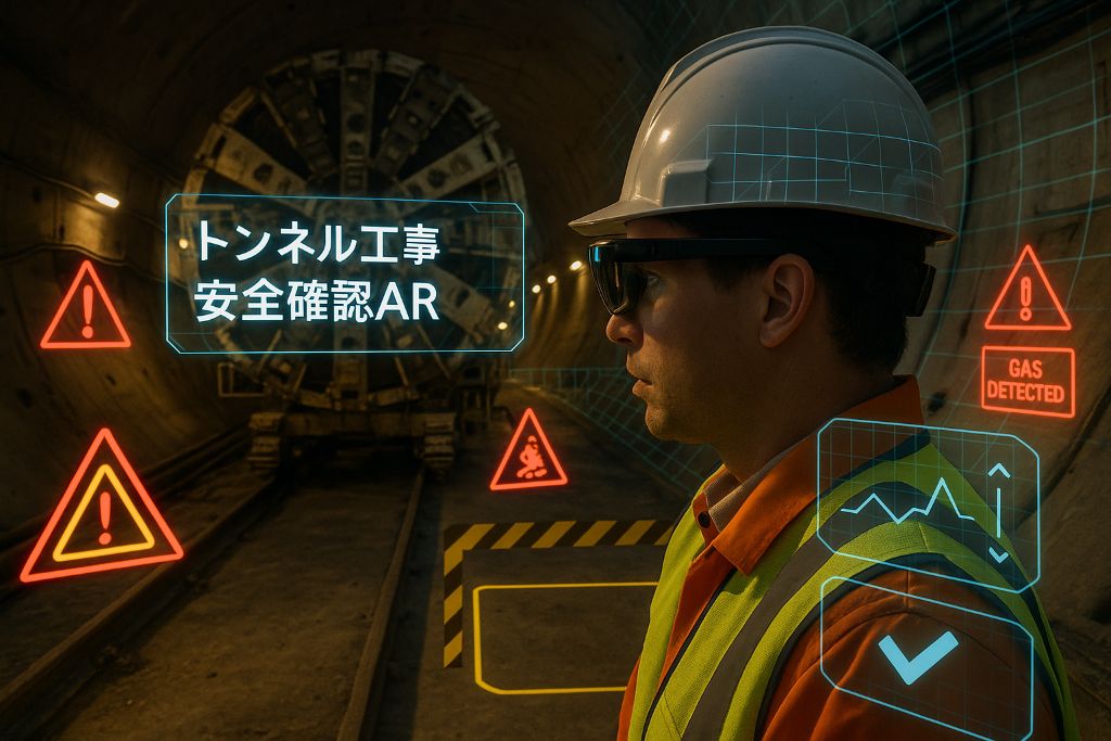 トンネル工事安全確認AR