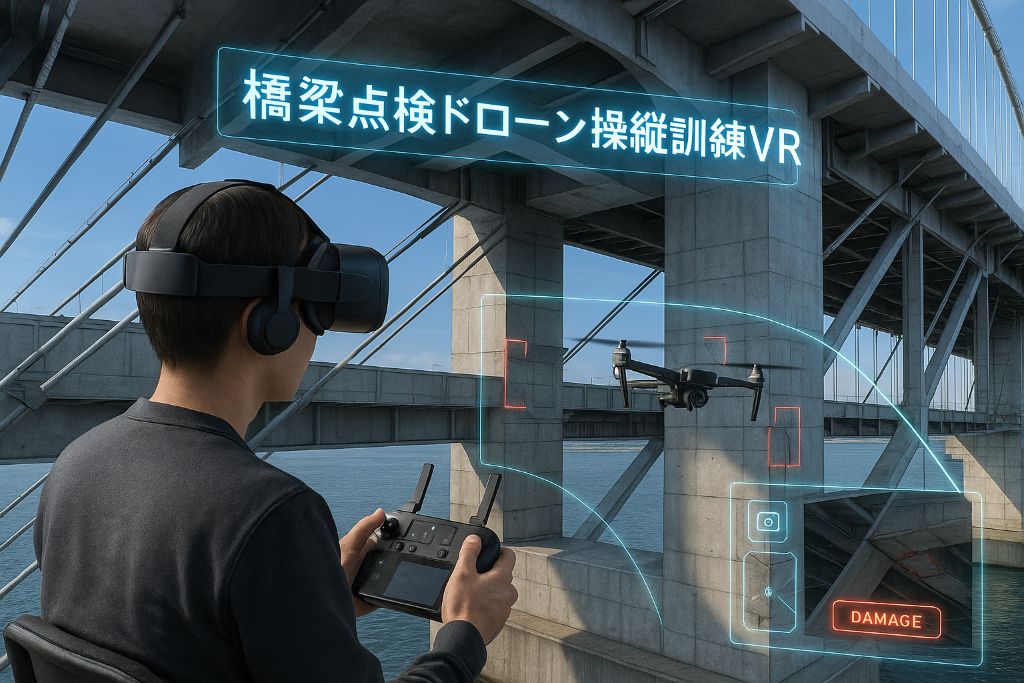 橋梁点検ドローン操縦訓練VR