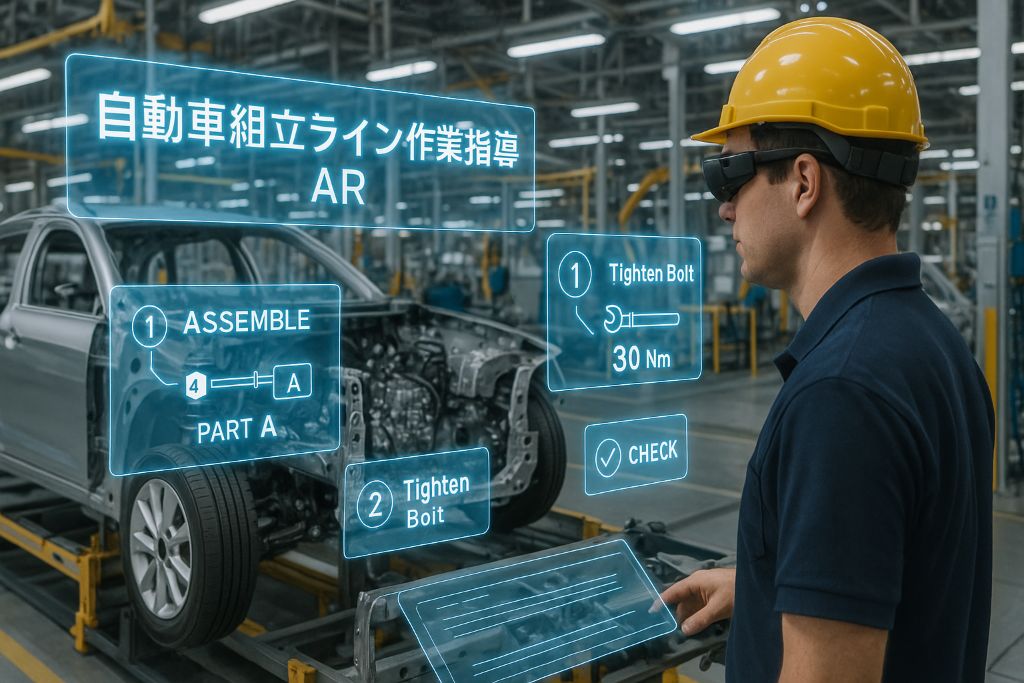 自動車組立ライン作業指導AR